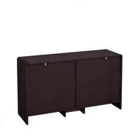 Commode en rotin 6 tiroirs, armoire de rangement d'angle en rotin en forme d'arc pour salon, chambre - ModernLuxe