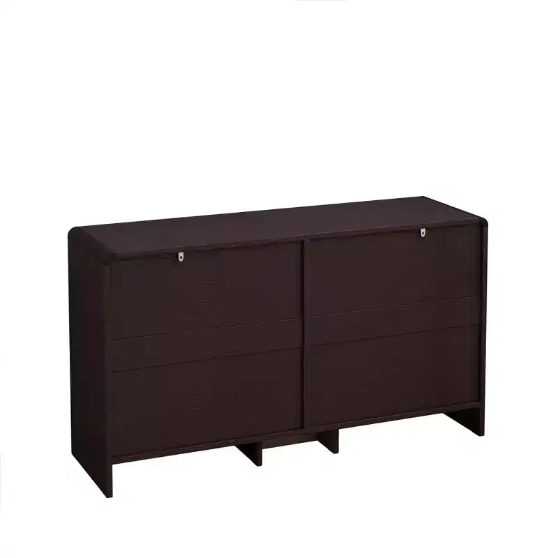 Commode en rotin 6 tiroirs, armoire de rangement d'angle en rotin en forme d'arc pour salon, chambre - ModernLuxe