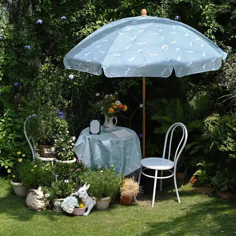 LAGarden Notre parasol de plage portable pour le sable, mât en bois de hêtre, sac de transport
