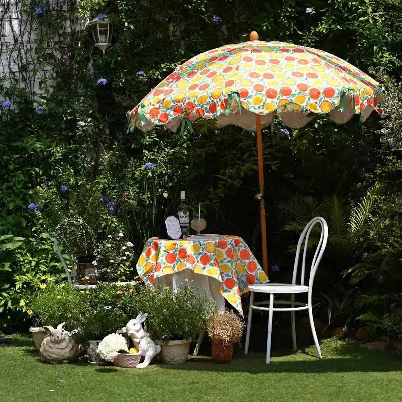 LAGarden Notre parasol de plage portable pour le sable, mât en bois de hêtre, sac de transport
