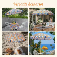 LAGarden Notre parasol de plage portable pour le sable, mât en bois de hêtre, sac de transport