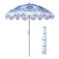 LAGarden Notre parasol de plage portable pour le sable, mât en bois de hêtre, sac de transport
