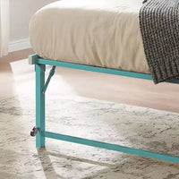 Cadre de lit gigogne escamotable en métal taille double avec roulettes de Kings Brand Furniture – Solution compacte robuste et élégante