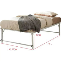 Cadre de lit gigogne escamotable en métal taille double avec roulettes de Kings Brand Furniture – Solution compacte robuste et élégante