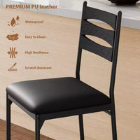 Tabourets de bar lot de 2/4, chaise de bar en similicuir avec dossier, coussin épais, tabourets de bar rembourrés hauteur comptoir avec repose-pieds pour îlot de cuisine