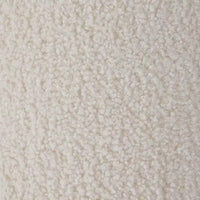 Ottoman de rangement rond capitonné en bouclette Ornavo Home Donovan - Blanc