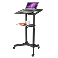 Yescom Pupitre roulant portable Bureau pour ordinateur portable mobile Lecture de présentation Bureau