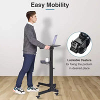 Yescom Pupitre roulant portable Bureau pour ordinateur portable mobile Lecture de présentation Bureau