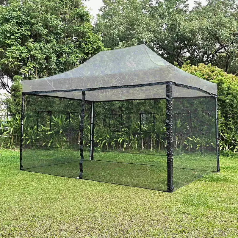 4 parois latérales en maille Instahibit pour tente pop-up de 15x10 pieds avec fenêtres, idéal pour stands de nourriture et foires