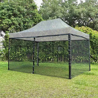 4 parois latérales en maille Instahibit pour tente pop-up de 15x10 pieds avec fenêtres, idéal pour stands de nourriture et foires