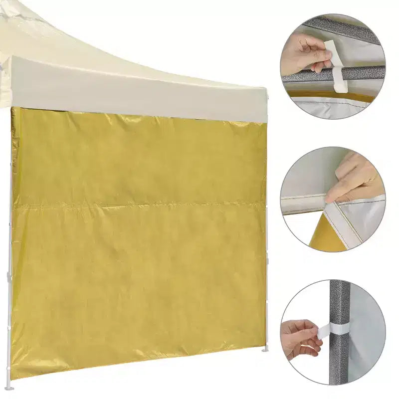 InstaHibit Paroi laterale universelle UV50+ compatible avec auvent pliant 10x10 pi, 1 pièce, fête