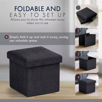Ottoman de rangement carré pliable Ornavo Home - 12 po