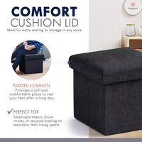 Ottoman de rangement carré pliable Ornavo Home - 12 po