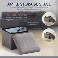 Ottoman de rangement carré pliable Ornavo Home - 12 po