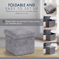 Ottoman de rangement carré pliable Ornavo Home - 12 po