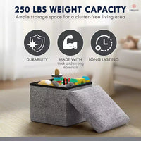 Ottoman de rangement carré pliable Ornavo Home - 12 po