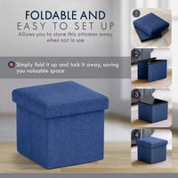 Ottoman de rangement carré pliable Ornavo Home - 12 po