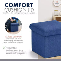Ottoman de rangement carré pliable Ornavo Home - 12 po