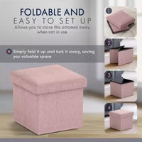 Ottoman de rangement carré pliable Ornavo Home - 12 po