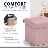 Ottoman de rangement carré pliable Ornavo Home - 12 po