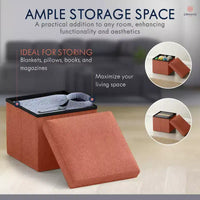 Ottoman de rangement carré pliable Ornavo Home - 12 po