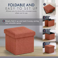 Ottoman de rangement carré pliable Ornavo Home - 12 po