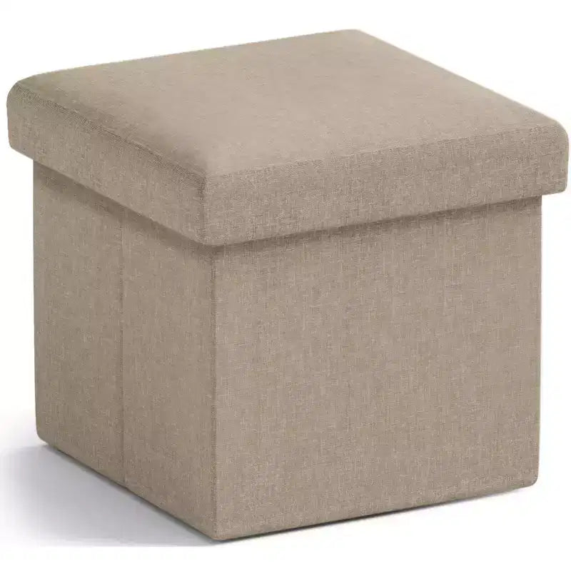 Ornavo Home Pouf de rangement pliable carré de 30,5 cm