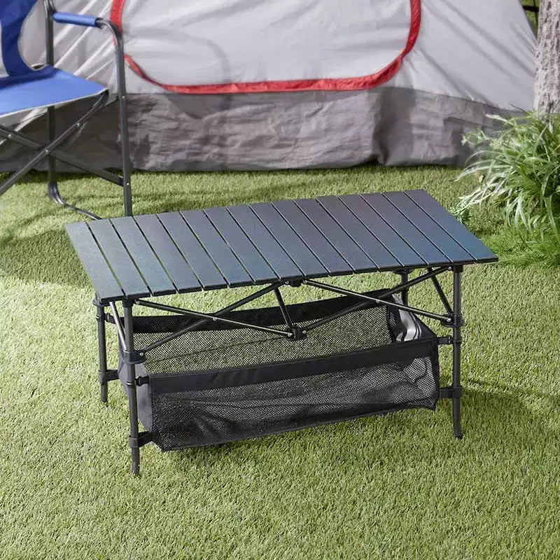 Table de camping pliante portable d'extérieur The Lakeside Collection avec sac de rangement -