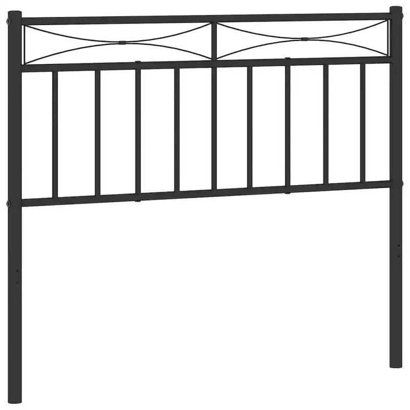 vidaXL Tête de lit en métal, Tête de lit en acier pour lit, Noir, Jumeau