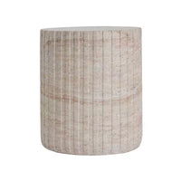 Christopher Knight Home Siani Table d'appoint extérieure minimaliste cylindrique en béton léger