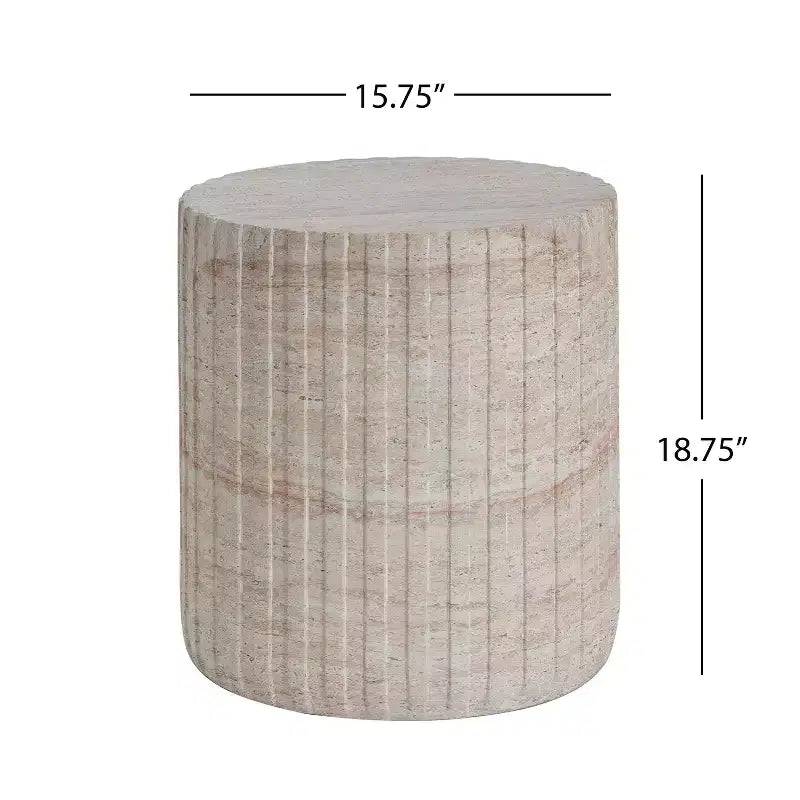 Christopher Knight Home Siani Table d'appoint extérieure minimaliste cylindrique en béton léger
