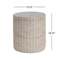 Christopher Knight Home Siani Table d'appoint extérieure minimaliste cylindrique en béton léger