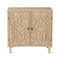 Meuble d'appoint contemporain Christopher Knight Home Sonja à motif géométrique avec étagères réglables et portes