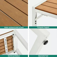 Ensemble table et banc de salle à manger d'extérieur YITAHOME