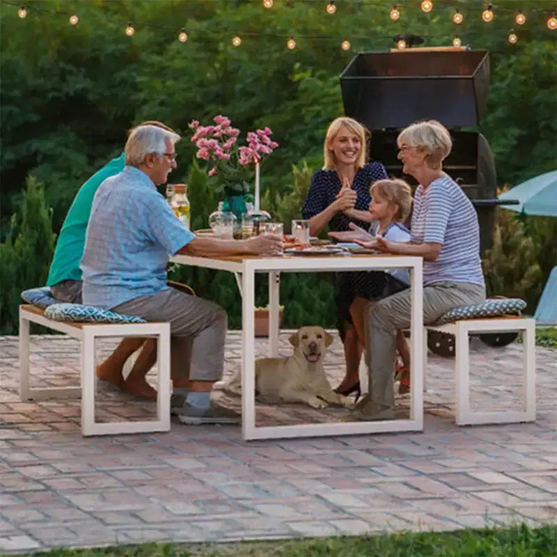 Ensemble table et banc de salle à manger d'extérieur YITAHOME