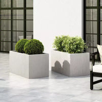 Christopher Knight Home Ella Jardinage d'extérieur jardinière rectangulaire en béton légère (lot de 2)