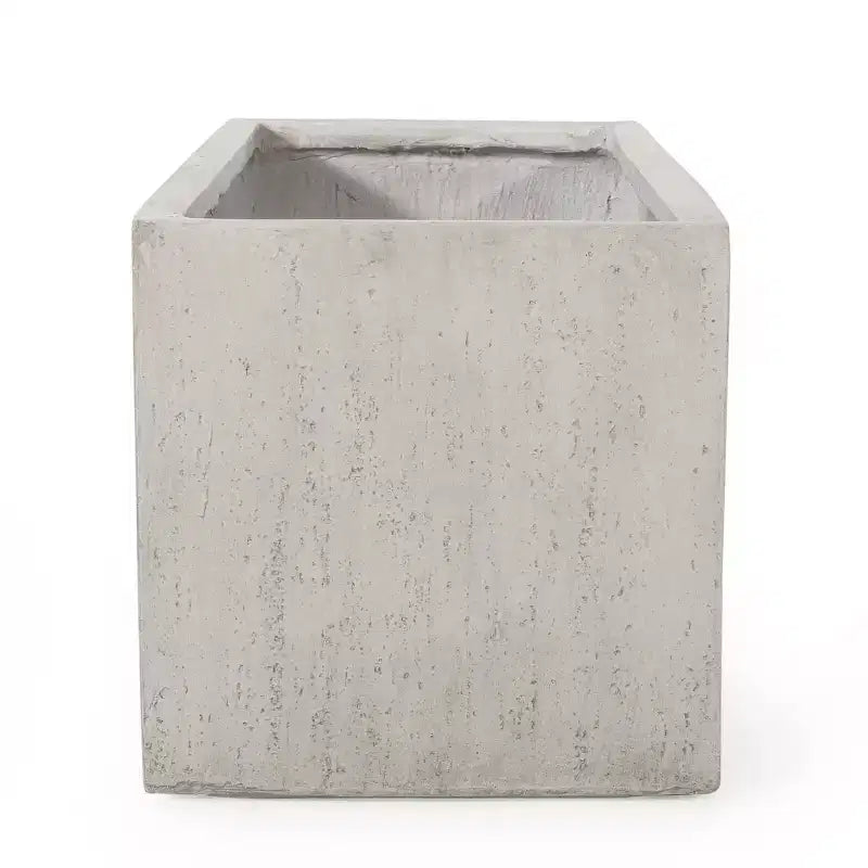 Jardinière rectangulaire d'extérieur moderne en béton léger Christopher Knight Home Ella