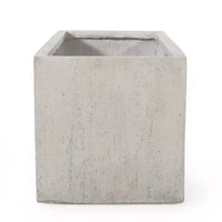Jardinière rectangulaire d'extérieur moderne en béton léger Christopher Knight Home Ella