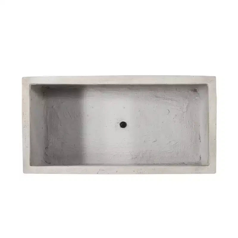 Jardinière rectangulaire d'extérieur moderne en béton léger Christopher Knight Home Ella