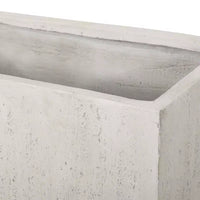 Jardinière rectangulaire d'extérieur moderne en béton léger Christopher Knight Home Ella