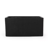 Jardinière rectangulaire d'extérieur moderne en béton léger Christopher Knight Home Ella