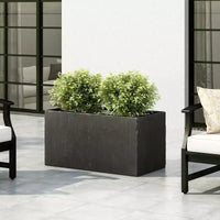 Christopher Knight Home Ella Outdoor Modern Lightweight Concrete Rectangular Planter