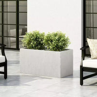 Jardinière rectangulaire d'extérieur moderne en béton léger Christopher Knight Home Ella