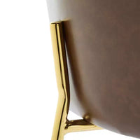 Tabouret de bar contemporain Christopher Knight Home Valeska rembourré avec pieds en métal doré (lot de 2)