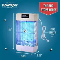 Destructeur d'insectes d'intérieur Flowtron Diplomat, tue-mouches et insectes électrique de 185 m² avec lumière UV de 120 W et plus