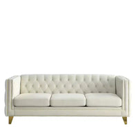 Combinaison de canapés 3 places et 2 places en velours Elegant Living Spaces