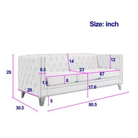 Combinaison de canapés 3 places et 2 places en velours Elegant Living Spaces