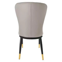 Bekrvio Lot de 6 chaises de salle à manger, modernes, rembourrées, en similicuir, avec haut dossier, pieds en métal, chaises de cuisine sans accoudoirs pour salon et salle à manger