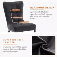 Bekrvio Lot de 6 chaises de salle à manger, modernes, rembourrées, en similicuir, avec haut dossier, pieds en métal, chaises de cuisine sans accoudoirs pour salon et salle à manger