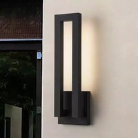 C Cattleya Applique murale d'extérieur à DEL intégrée, noir mat, 22,5 po